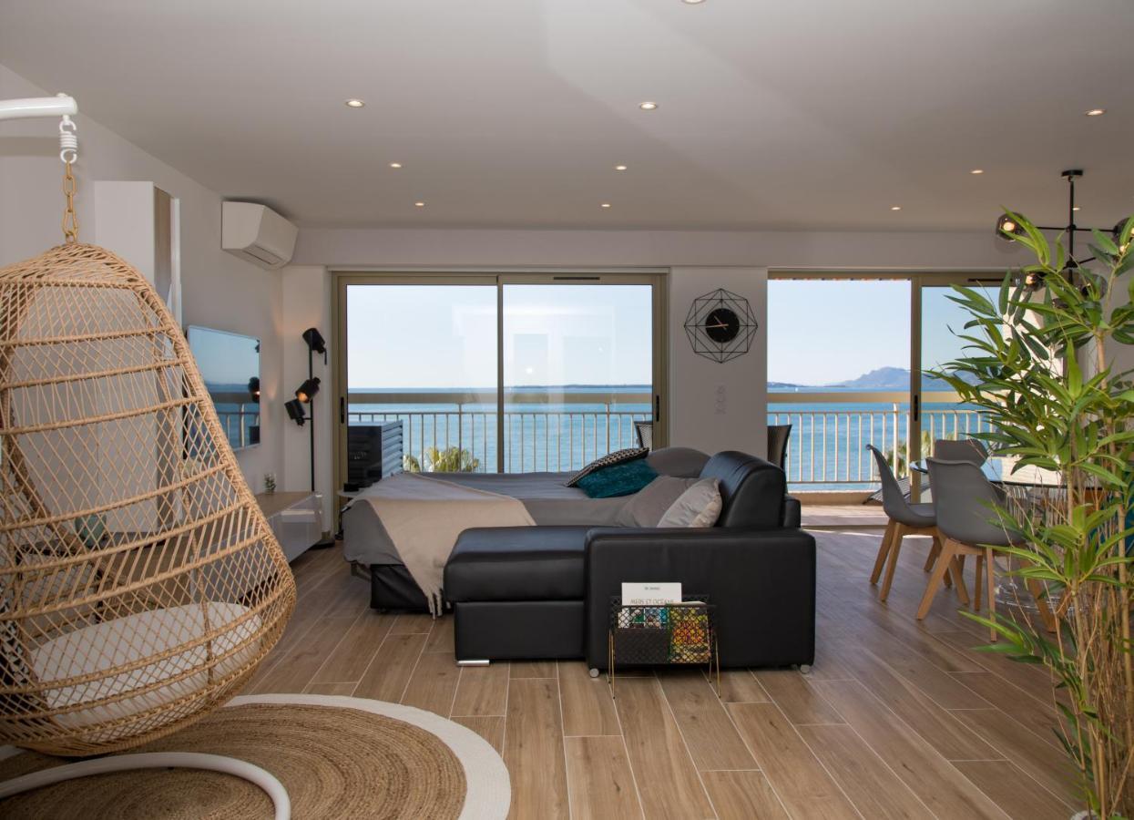Vue Mer Panoramique, Clim, Balcon Et Plages Antibes Zewnętrze zdjęcie